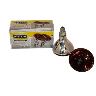 Infrared heat lamp bulbs (2-pack) – red & white – new