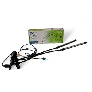 LED grow light set – dual bar w/ clamp – new/open box