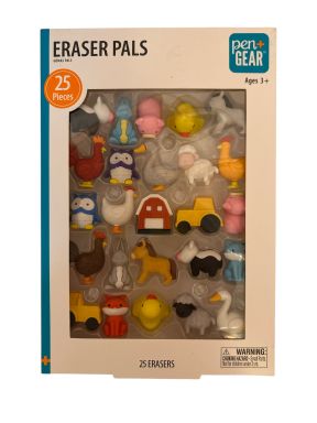 Paper Bear Eraser Pals – 25ct novelty shapes – new