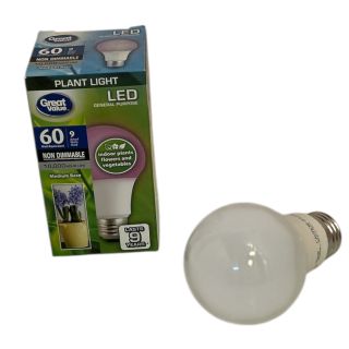 Great Value 60W equivalent plant LED grow light bulb