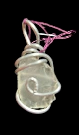Wire Wrapped Stone Necklace Pendant