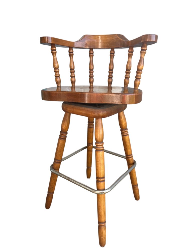 Counter Height Wooden Swivel Barstool