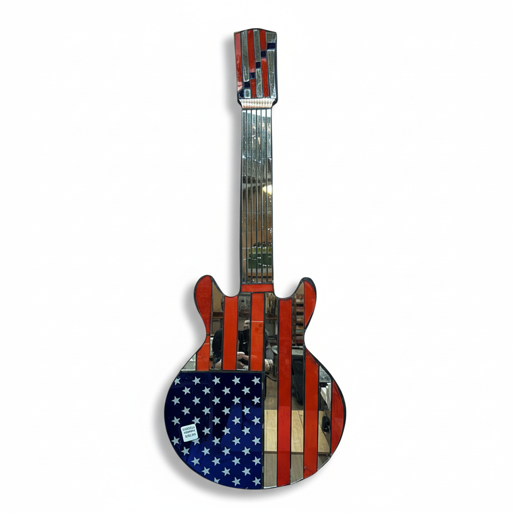 Mirrored Guitar Wall Art