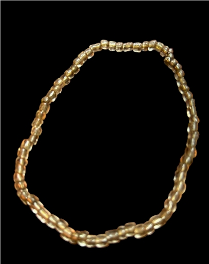 Gold-Tone Beaded Stretch Bracelet – 10” Lightweight Glass Beads