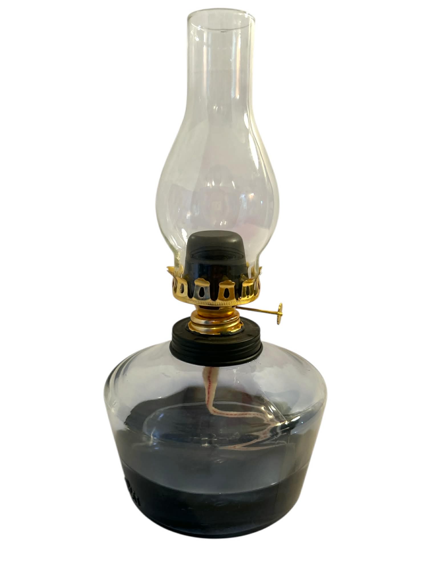 Decorative Glass Oil Lamp Converted from Tiki Torch