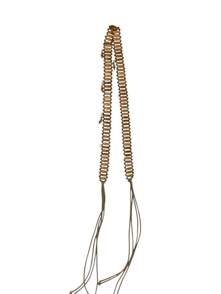 68" - Women's Bamboo and Leather Belt - Unique Design