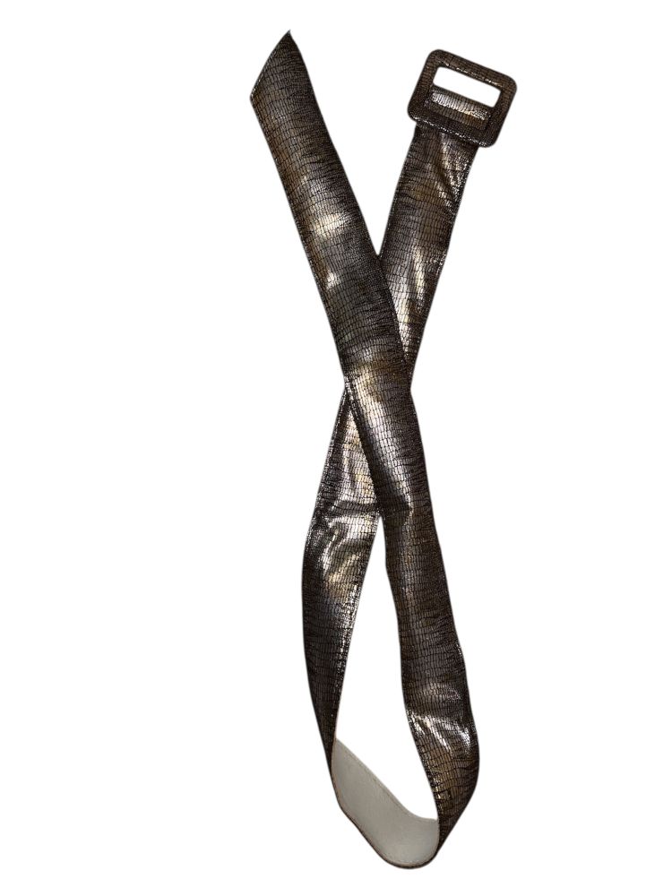 7" - Women's Metallic Leather Belt - 7"