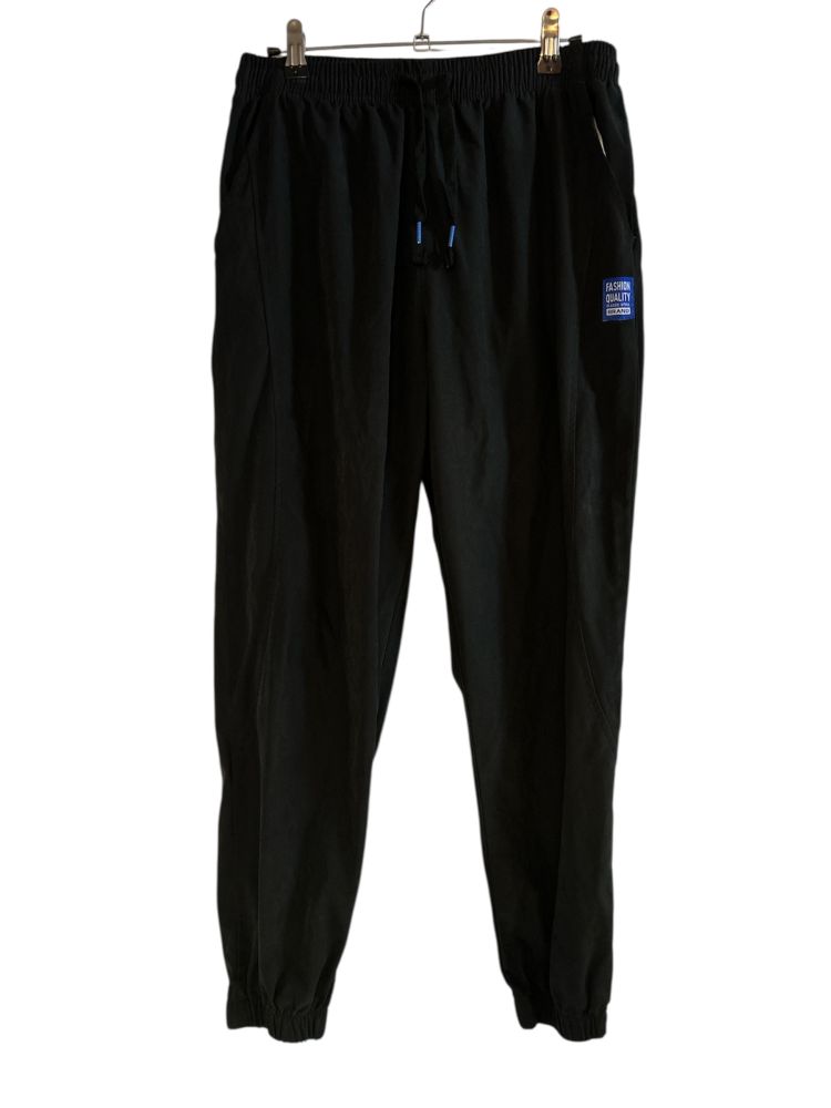 Men's Shein Joggers - Casual Black with Patch