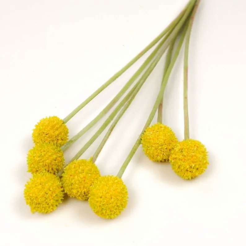 Silk Billy Button Floral Stem