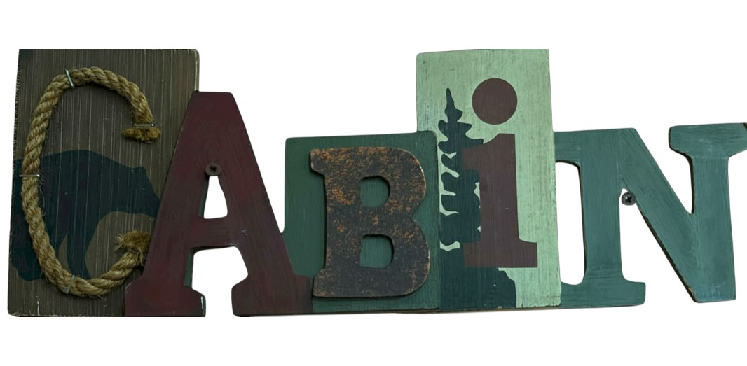 Rustic wood “CABIN” Wall Hanging
