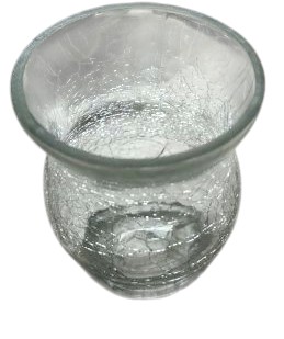 Clear glass candle holder