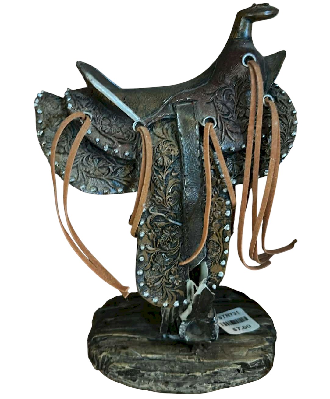 Mini western saddle décor – rustic detailed