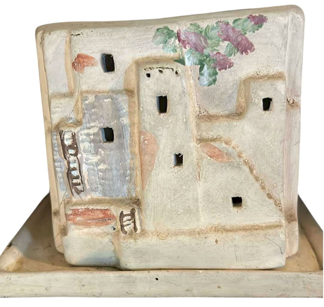Clay pueblo incense burner – rustic southwestern style