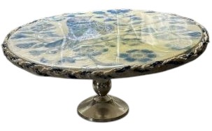 Hand Painted Pedestal Plate