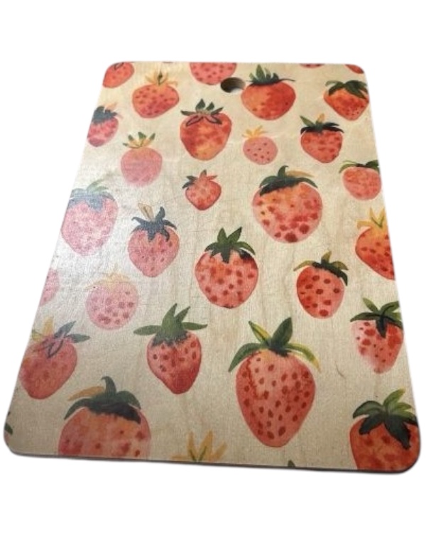 Cutting board – strawberry print