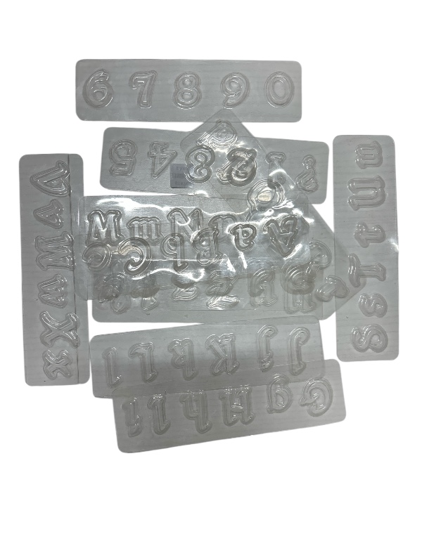 Plastic clear letter molds