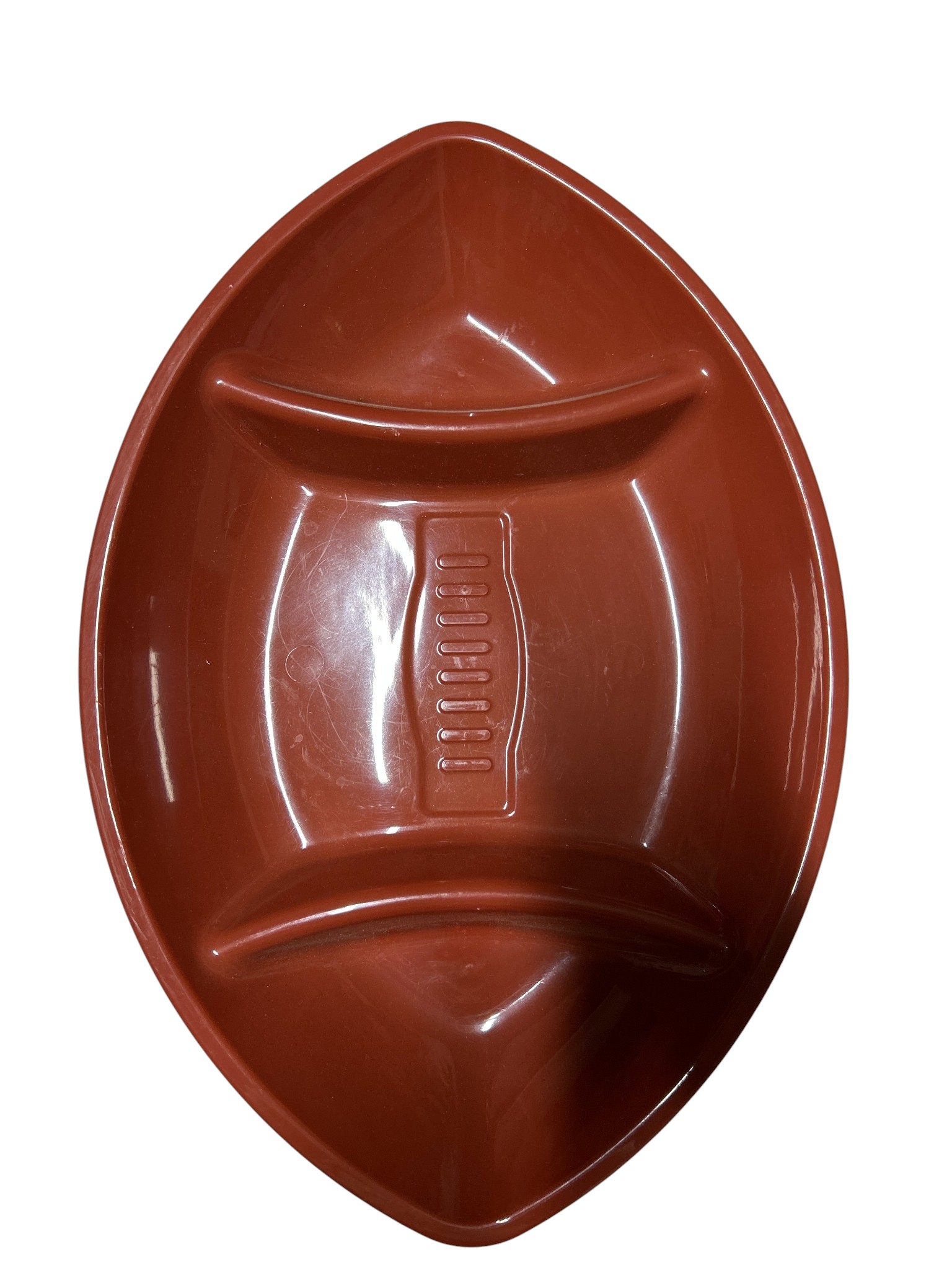 Plastic Divided Football-Shaped Snack Tray