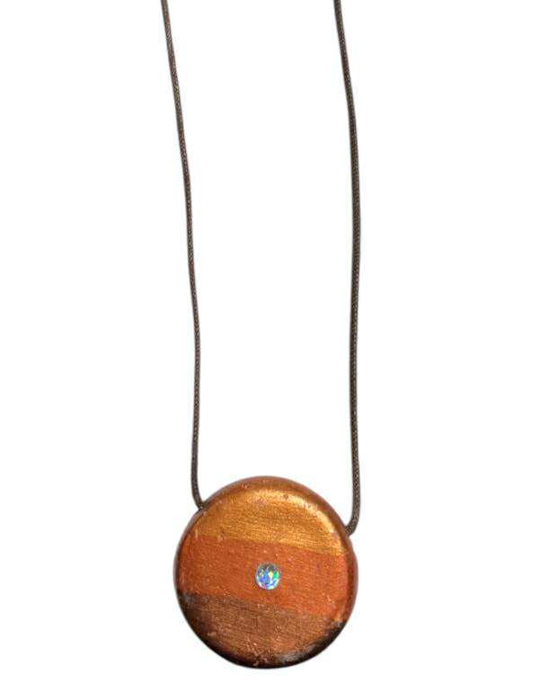 Round Pendant on Corded Necklace