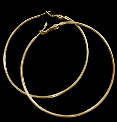 Copper-Tone Hoop Earrings – 2.5 Inch Classic Lightweight Design
