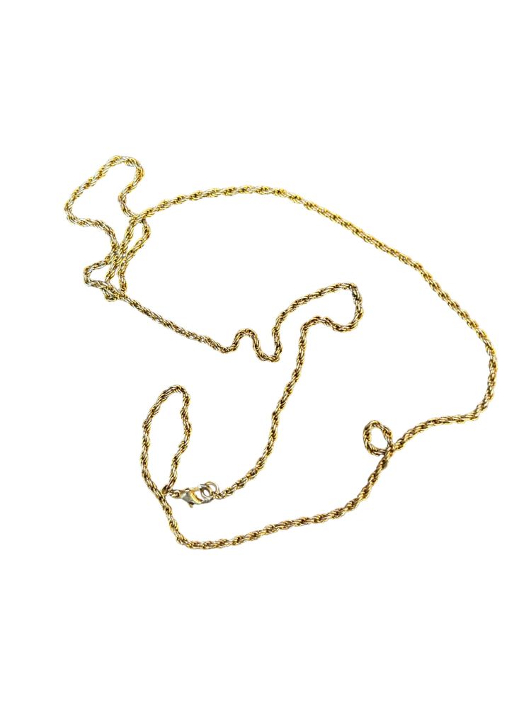 Gold Filled Rope Chain Necklace 30"