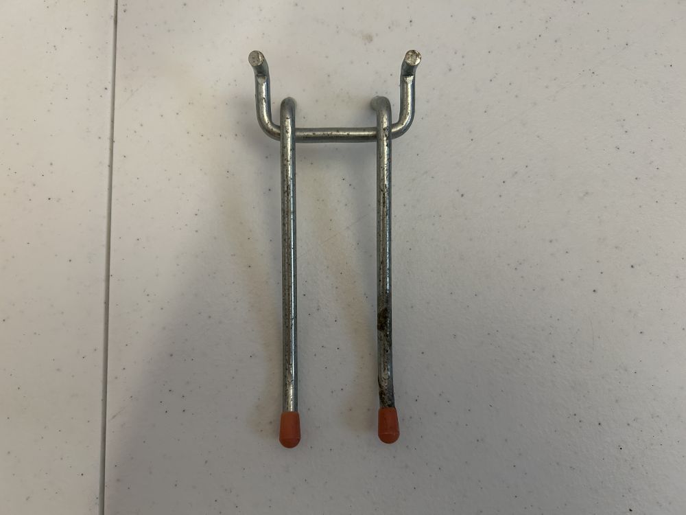 Pegboard Accessory Metal Double Hook Organizer
