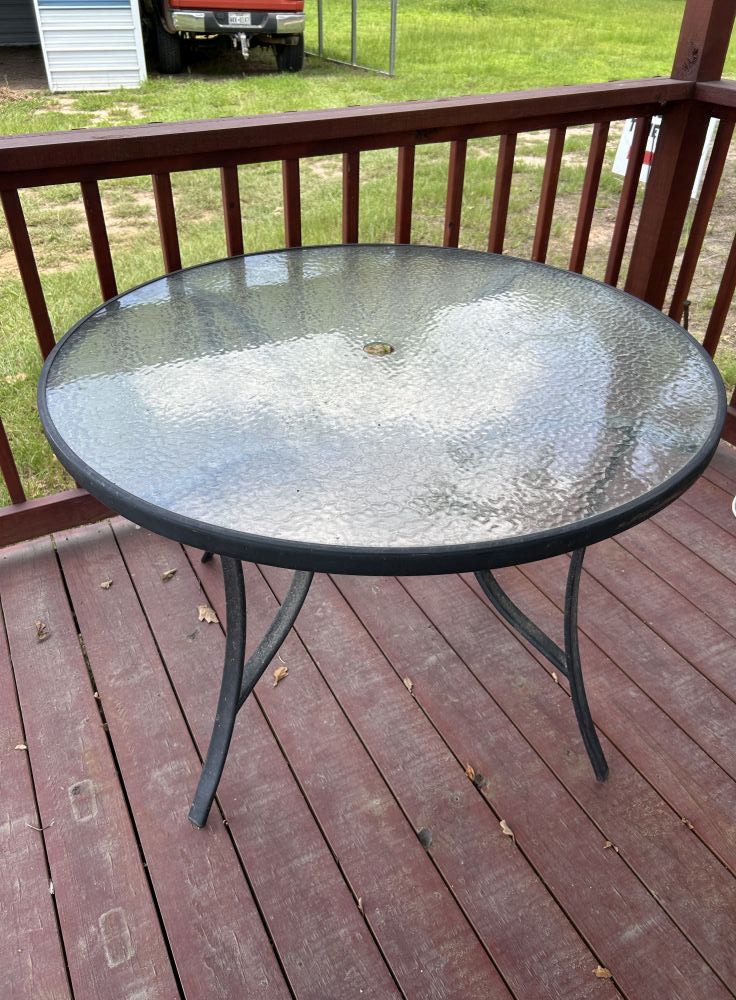 Glass Outdoor Patio Table