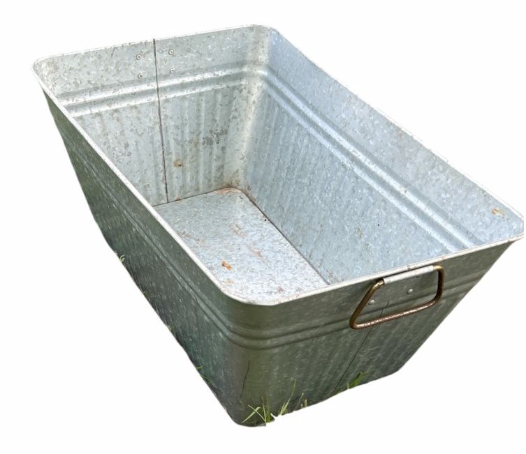Large Metal Tub - Home Decor