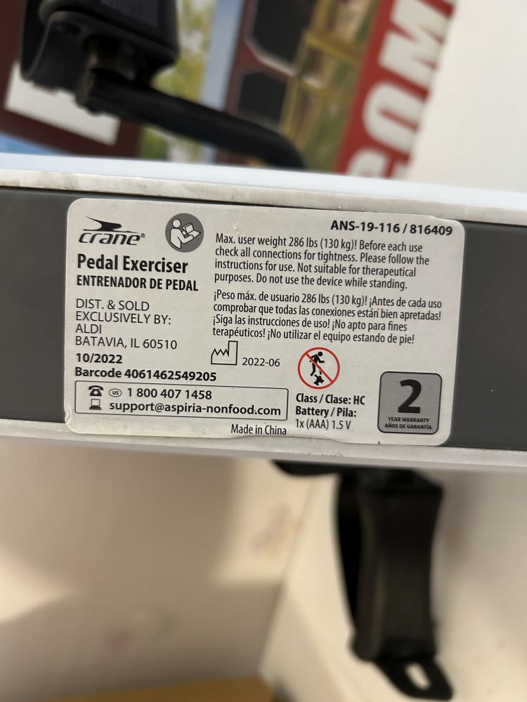 Crane Pedal Exerciser