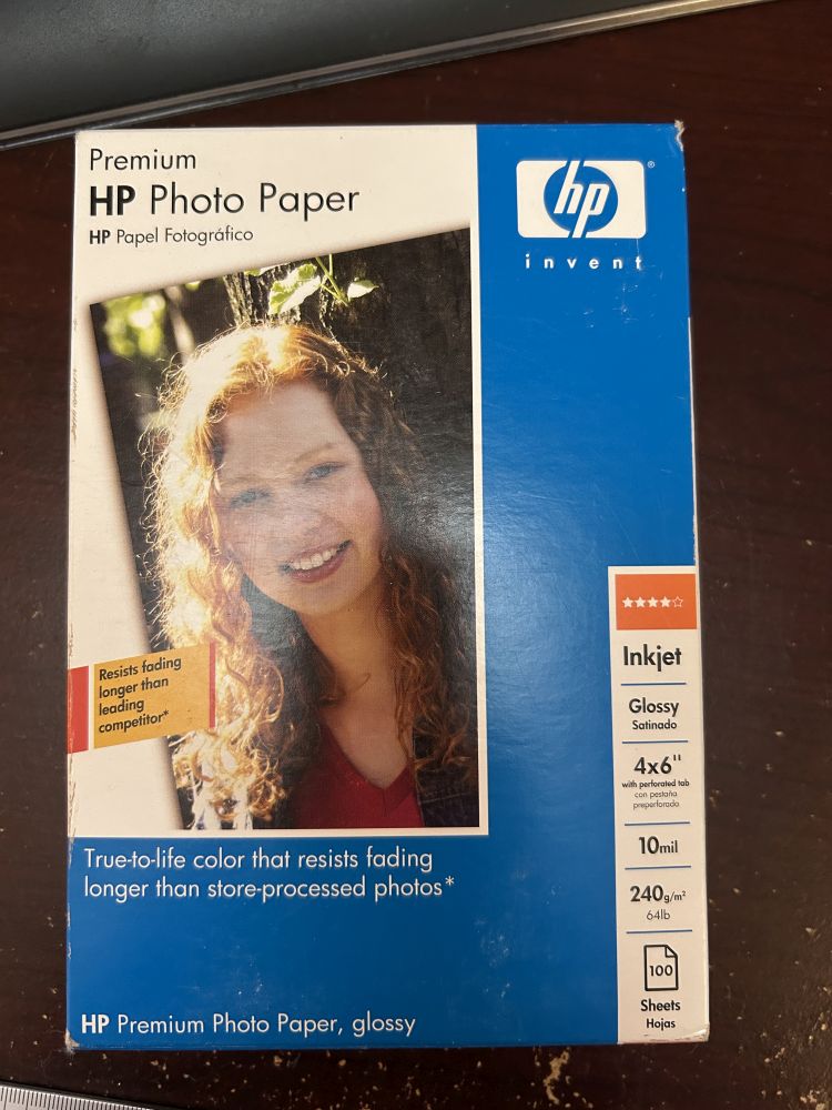 HP Premium Photo Paper Glossy 4x6 100 Sheets