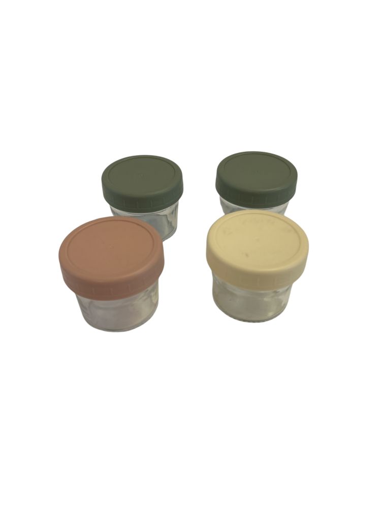 1/2 Cup Glass Jars with Plastic Lids