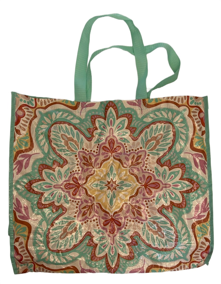 Plastic Shopping Bag Floral Print