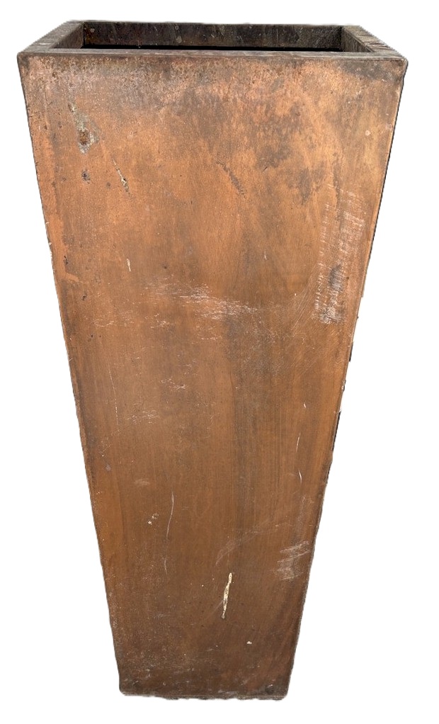 Tall Metal Vase Rectangular Planter