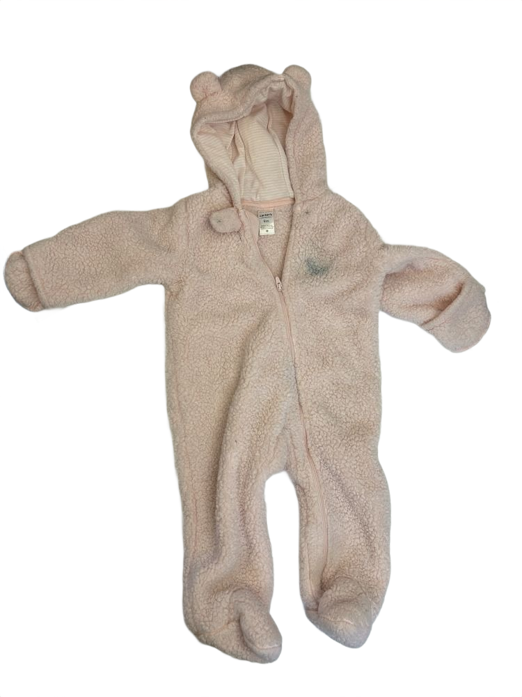 Carters Baby Fleece Hooded Jumpsuit 9 mo