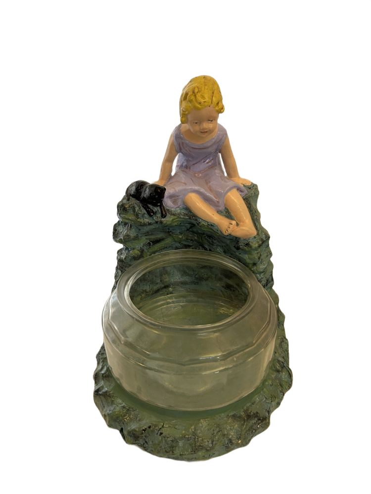 Handmade Pottery Fish Bowl Stand with Bowl