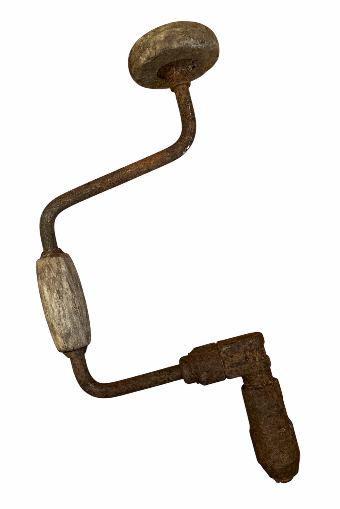 Vintage Hand Brace Drill Rustic Carpenter Tool