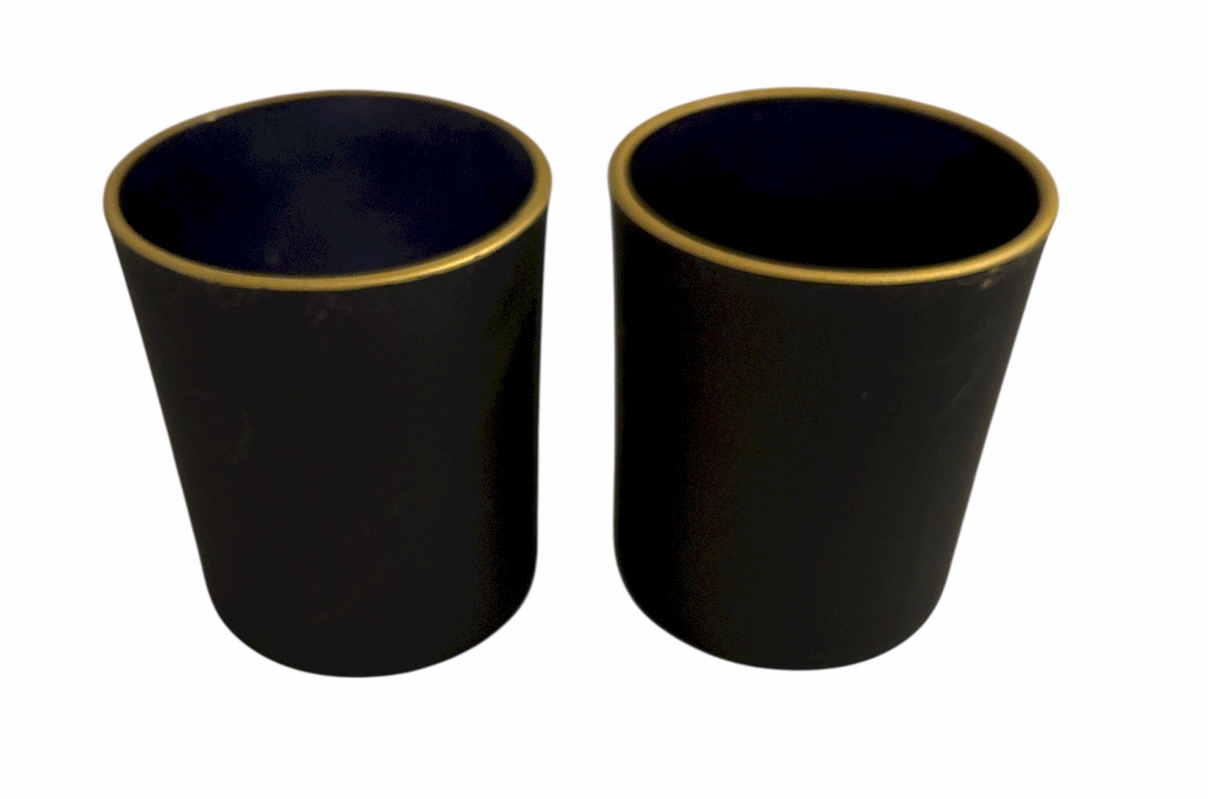 Black Glass Candle Holders Set Modern Decor