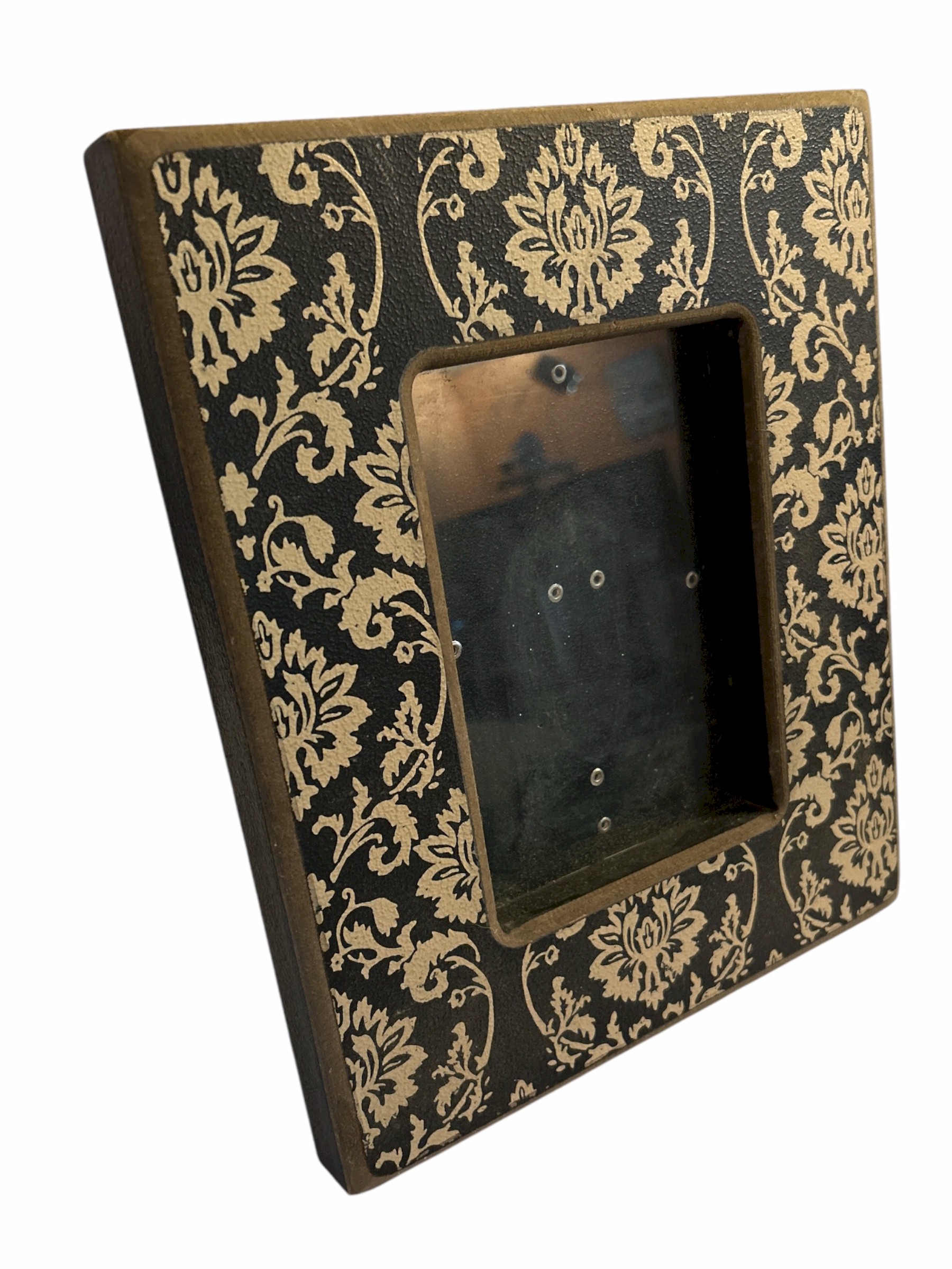 Decorative Shadow Box Display Frame Black and Gold Pattern 10" x12" x 2.5"