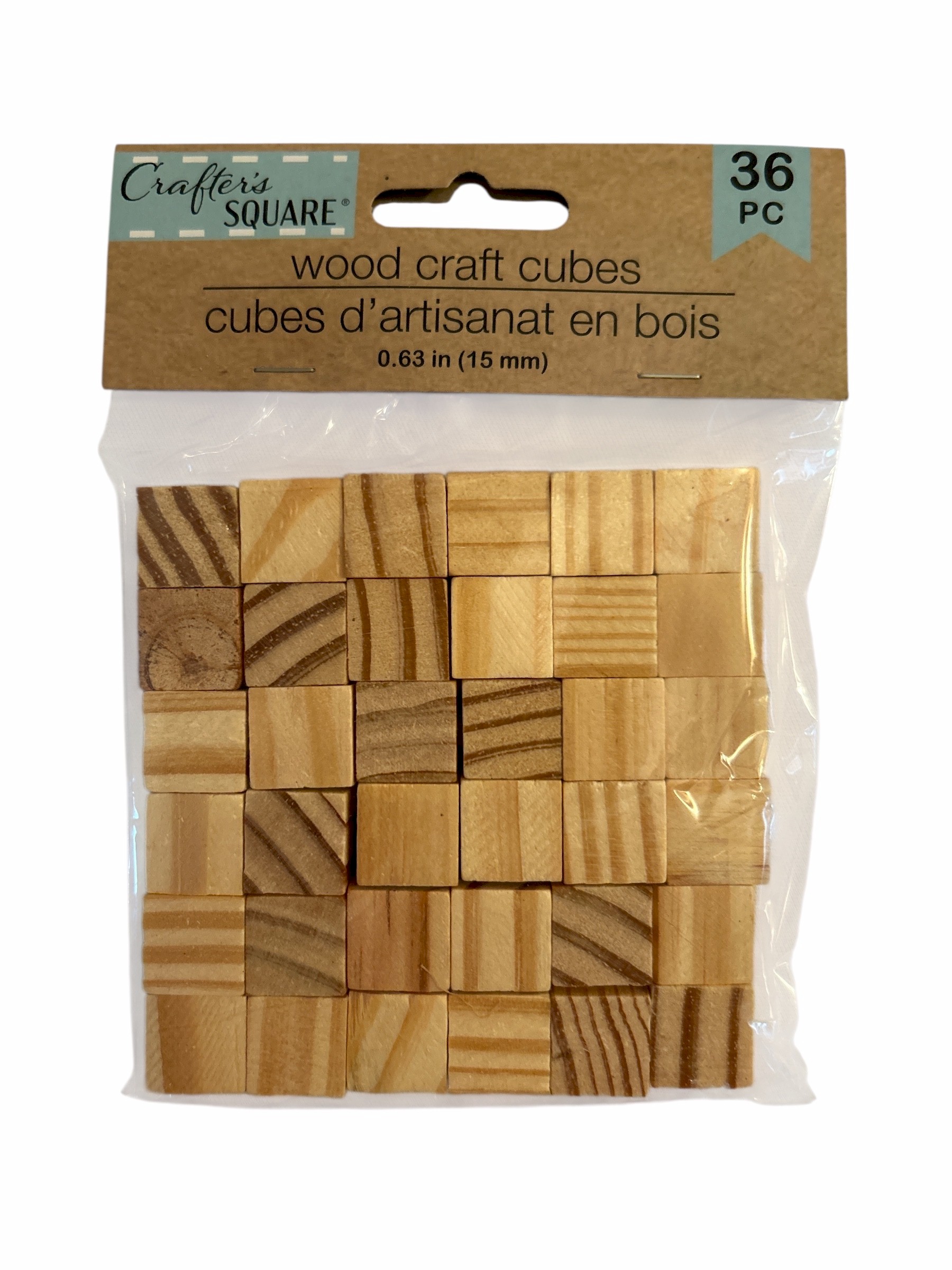 Crafter’s Square Wood Craft Cubes 36 Piece Set