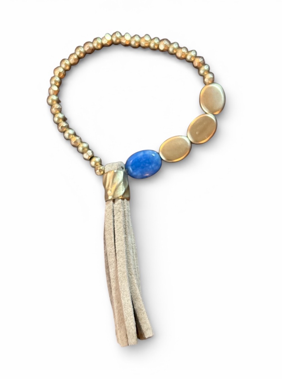 Women’s Beaded Tassel Stretch Bracelet