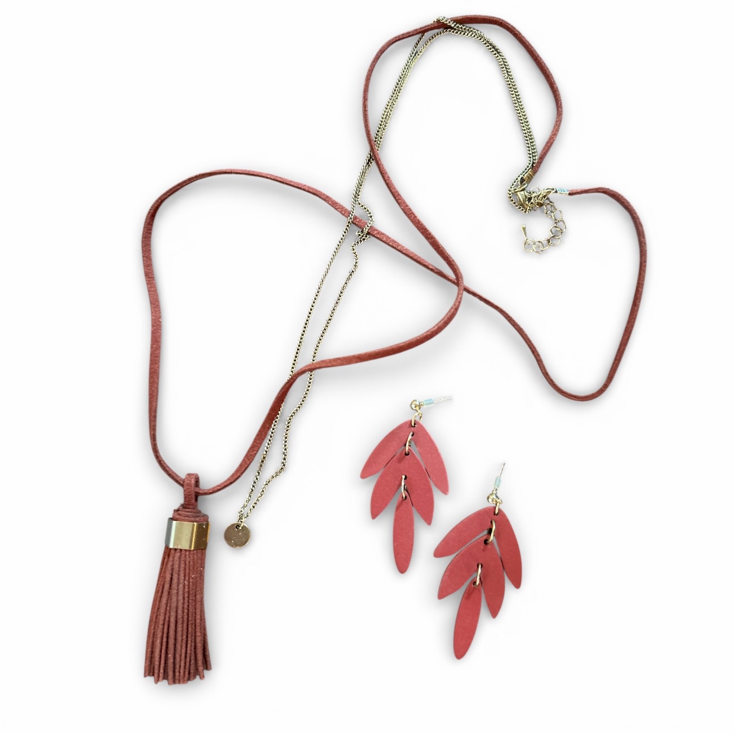 Women’s Boho Tassel Necklace and Matching Earrings Set