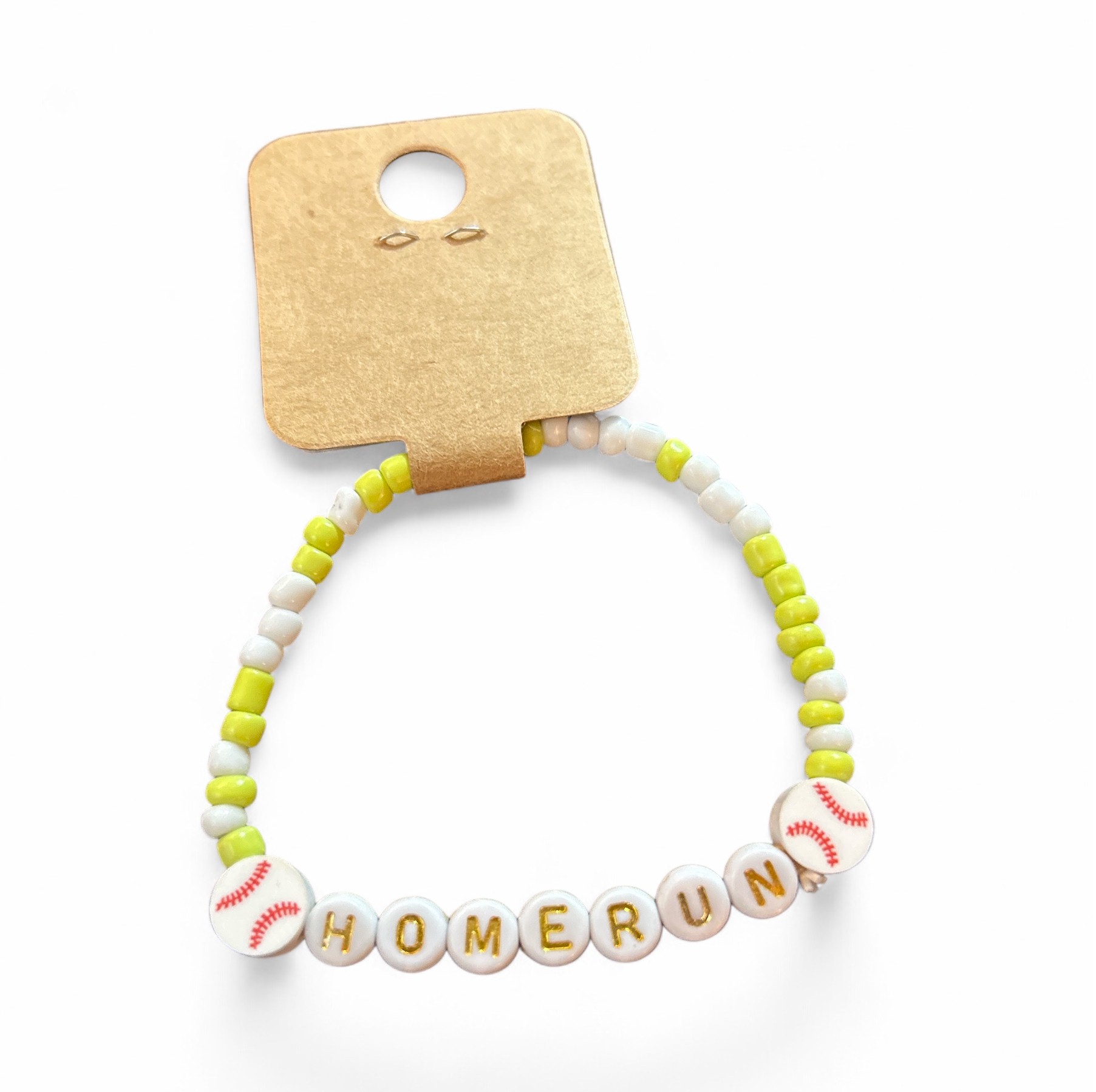 Baseball HOMERUN Stretch Bead Bracelet