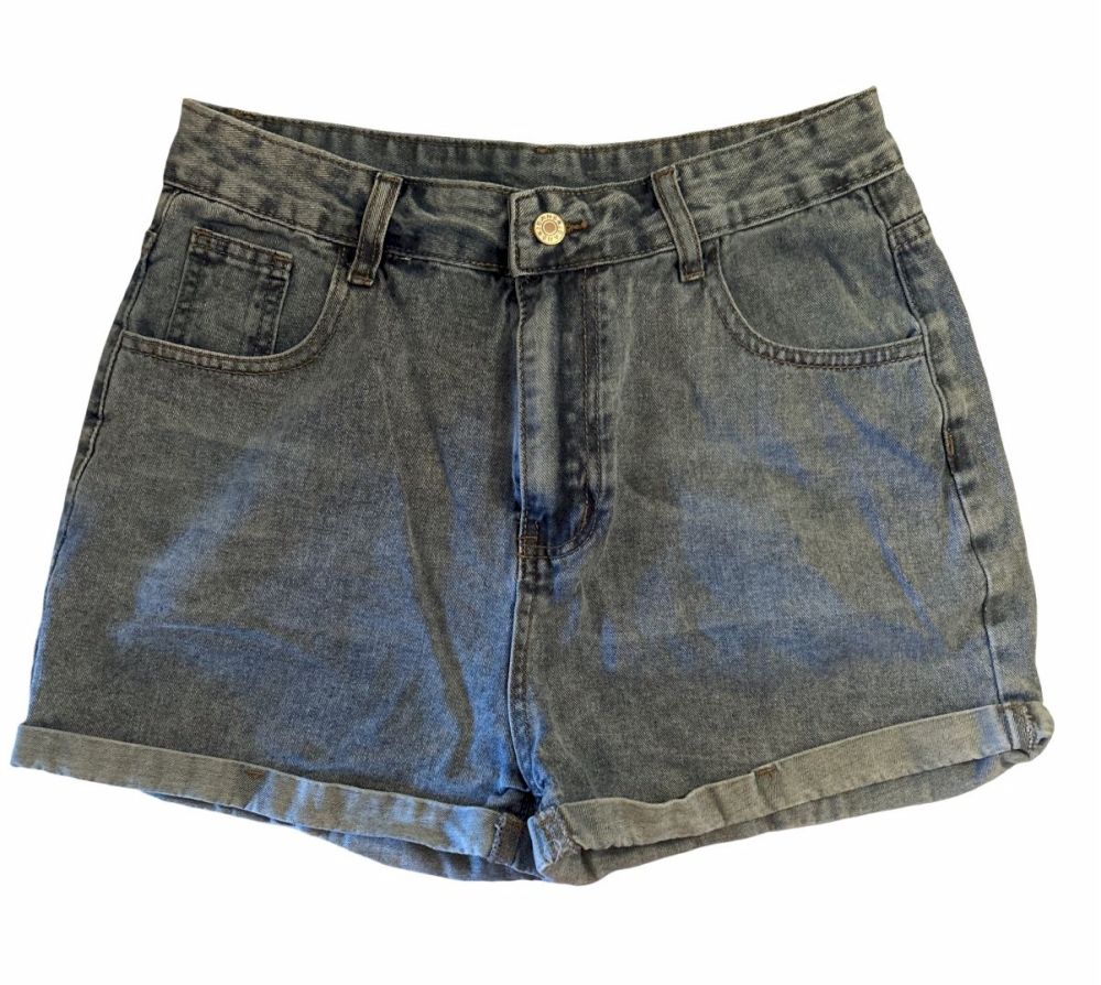 Women’s Shein High Rise Rolled Hem Denim Shorts