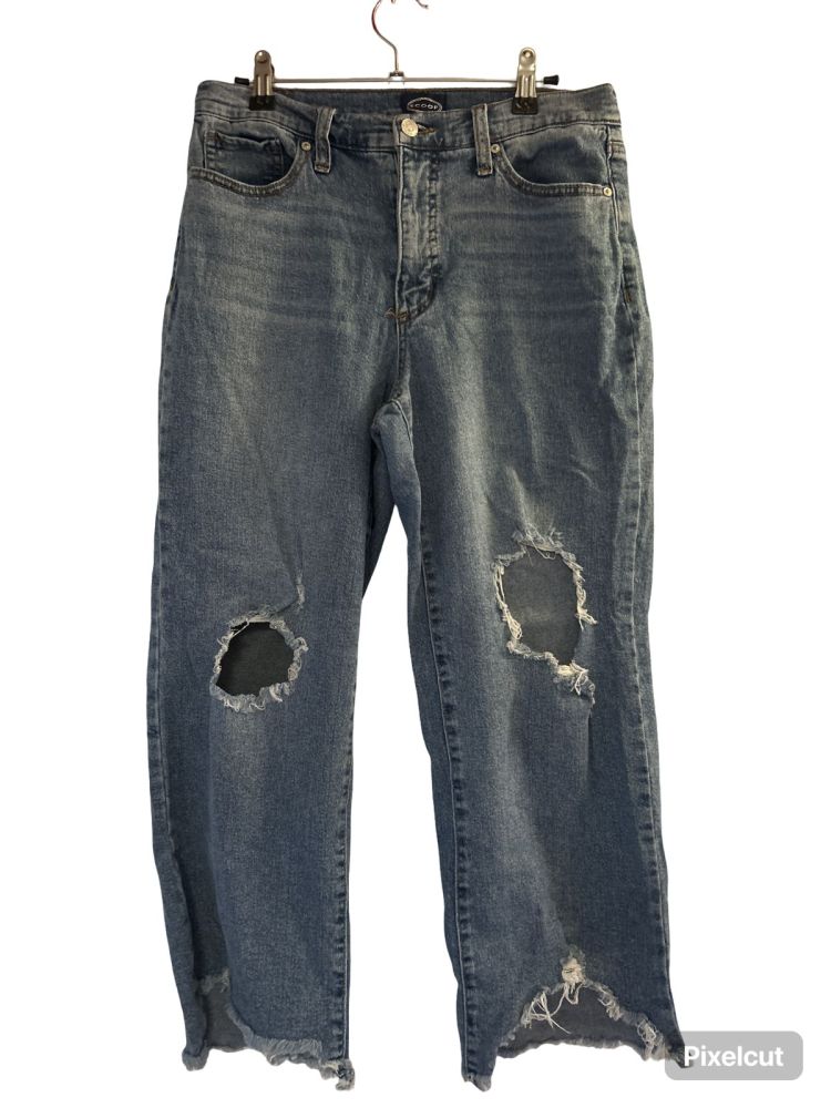 Women’s Scoop Distressed Slim Ankle Jeans