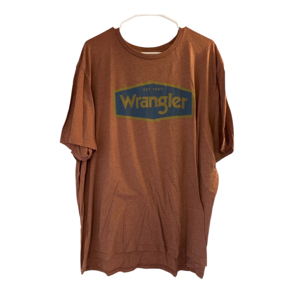 Men's Wrangler Graphic T-Shirt - Classic Brown Logo Tee