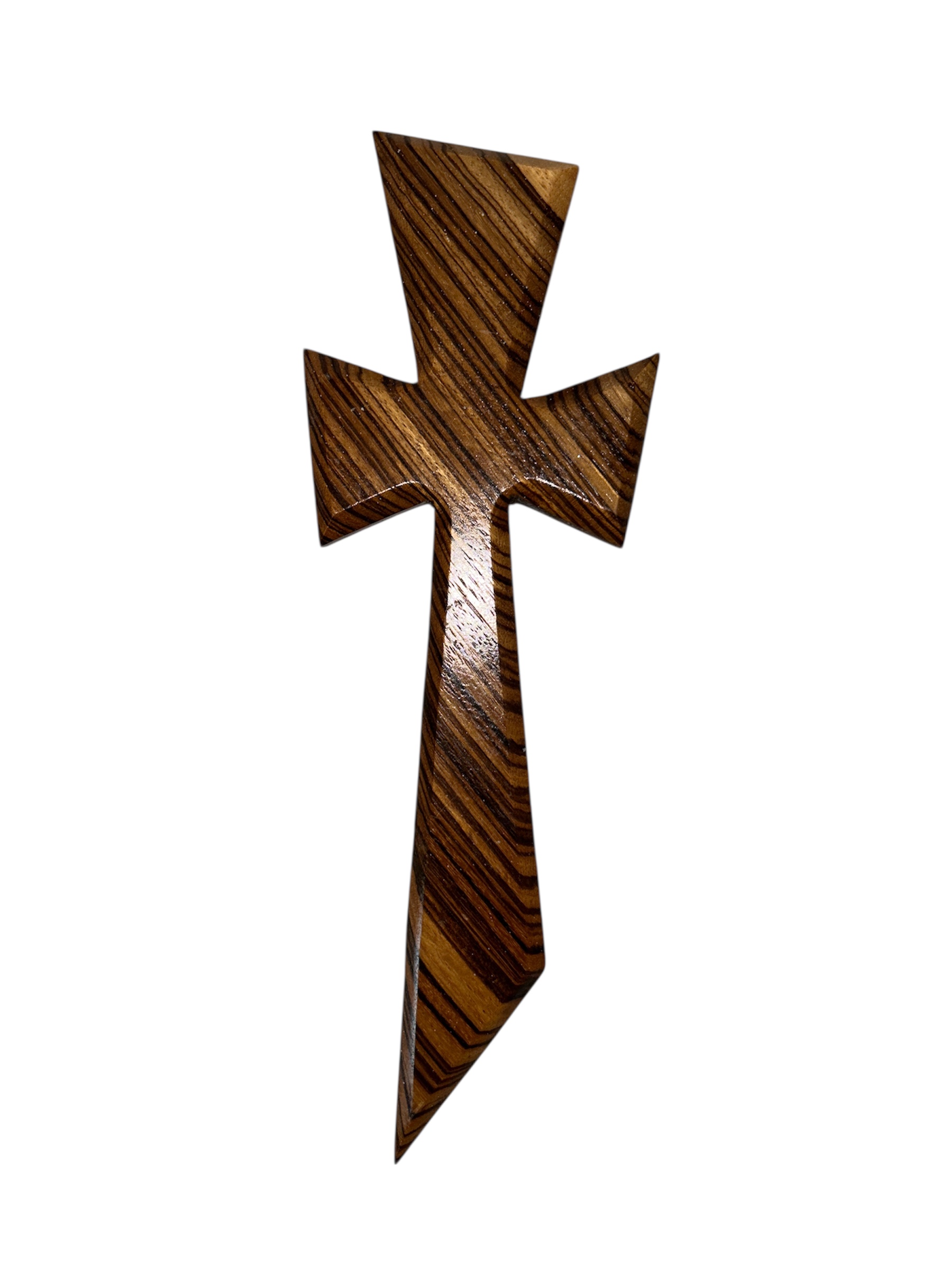 Acacia Wood Cross Wall Decor Tall Rustic Hanging Christian Home Accent