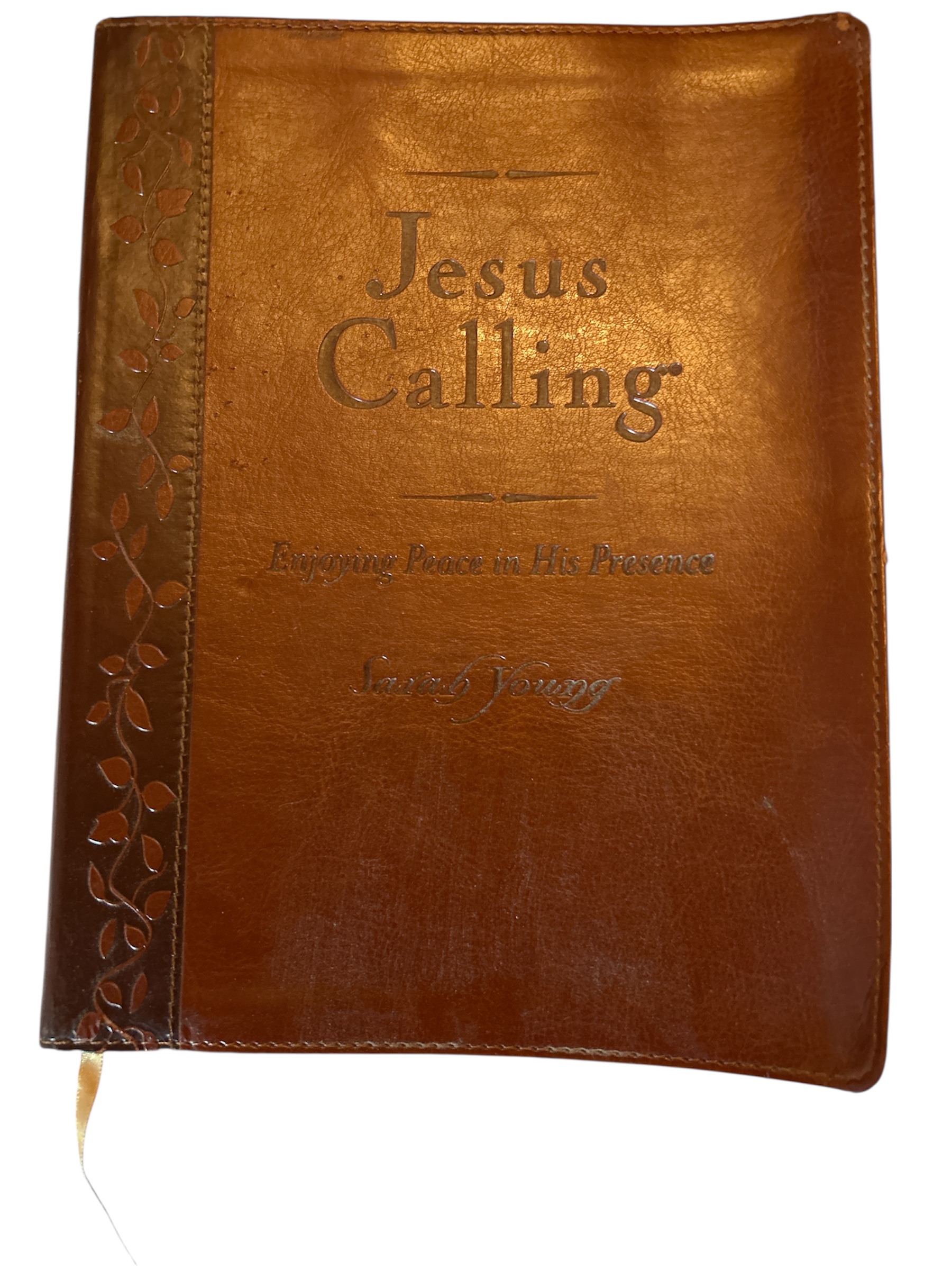 esus Calling, Large Text Brown Leathersoft, with Full Scriptures: Enjoying Peace in His Presence (A 365-Day Devotional)