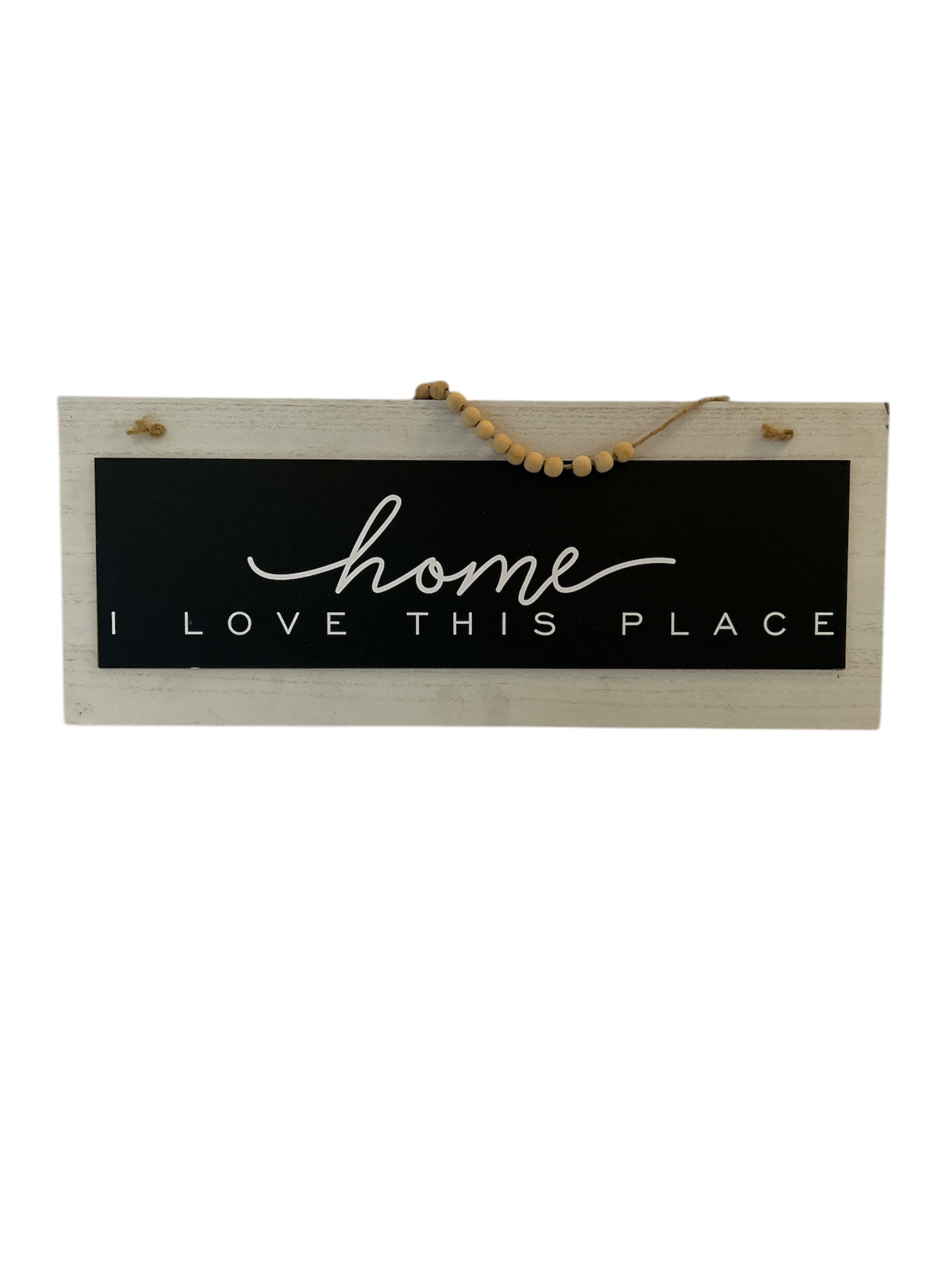 Home Décor Wall Sign - Rustic Black & White - Size 20"x8"