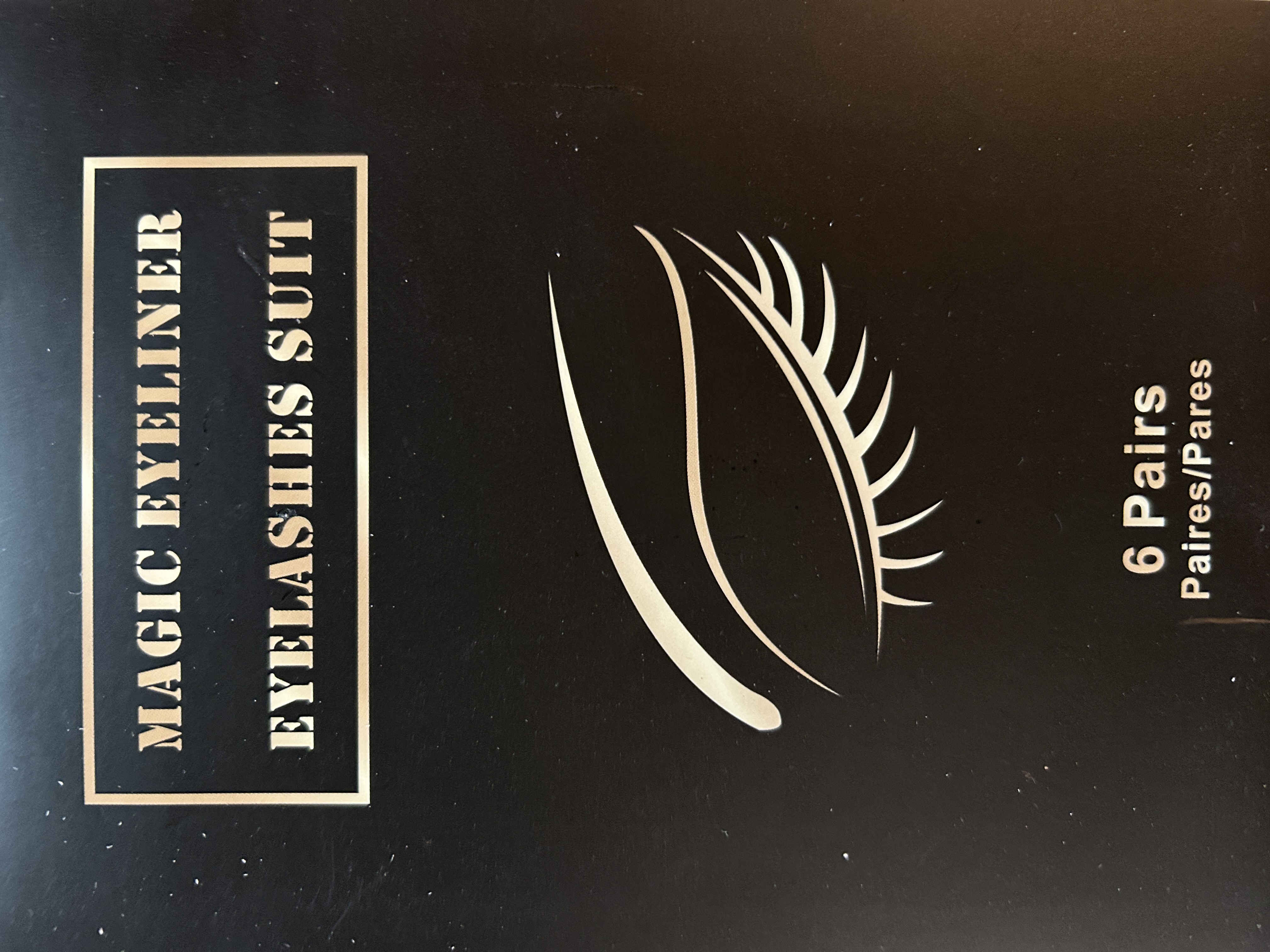 Magic Eyeliner and Eyelashes Suit - 6 Pairs