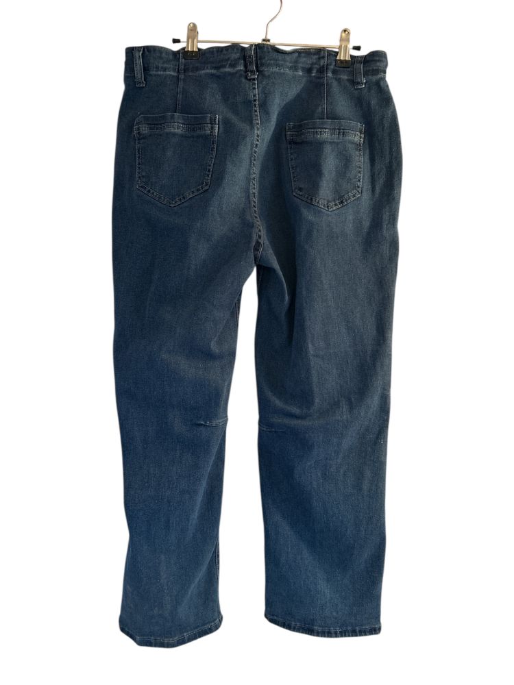 Women's Denim Pants with Drawstring - Casual Style