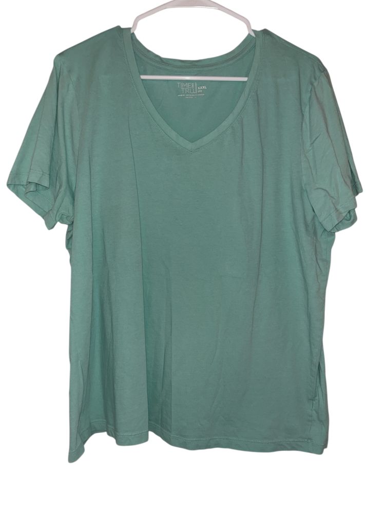Women's Time and Tru T-Shirt - Relaxed Fit V-Neck